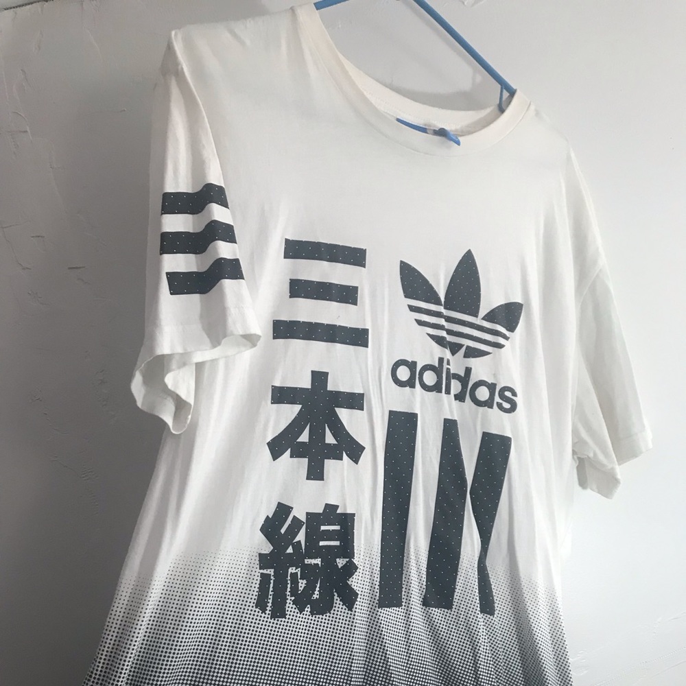 Adidas t-shirt white and black